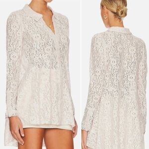 NWT Free People Heather Lace Tunic